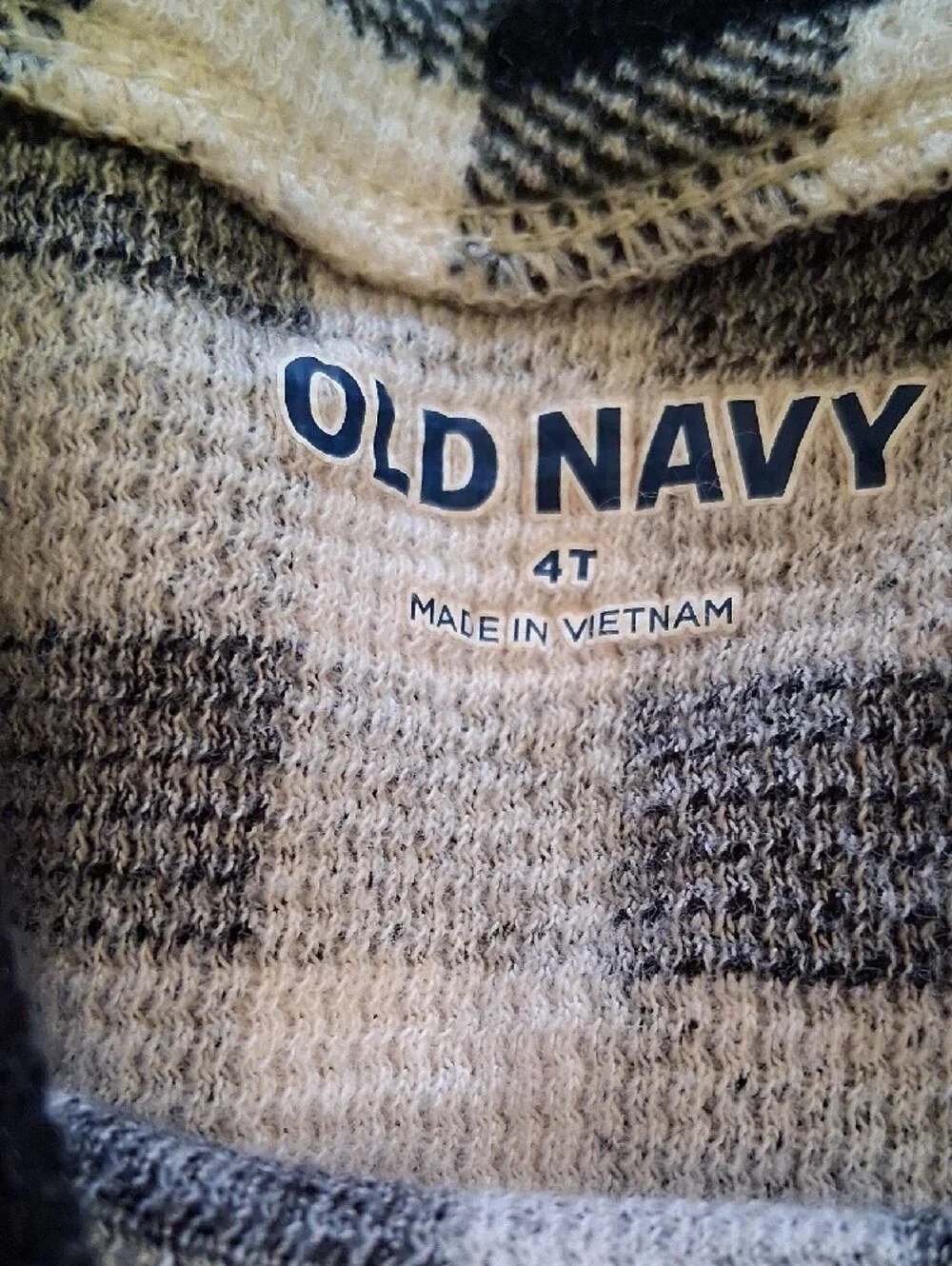 Old Navy Black & White Check Sweater with Red Accent Legging